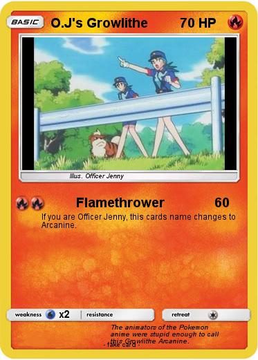Pokemon O.J's Growlithe