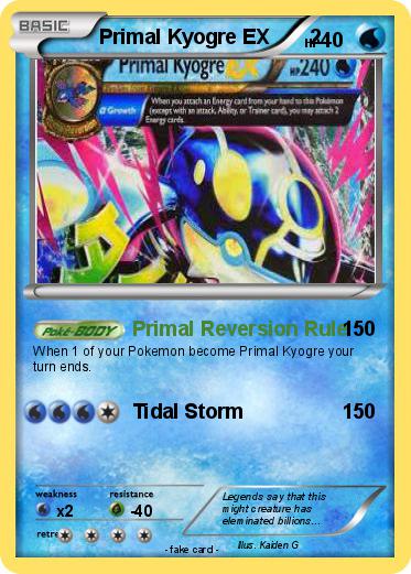 Pokemon Primal Kyogre EX       2