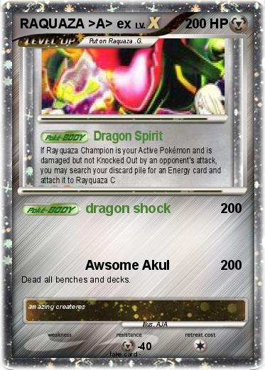 Pokemon RAQUAZA >A> ex