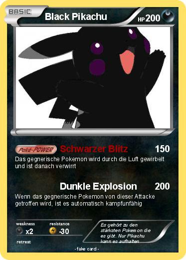 Pokemon Black Pikachu