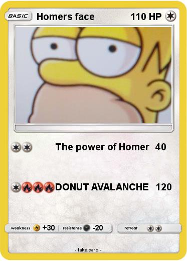 Pokemon Homers face