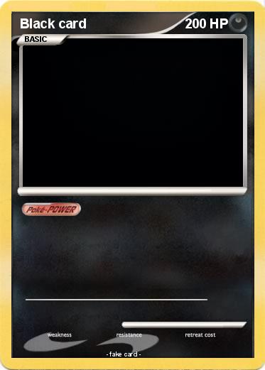Pokemon Black card