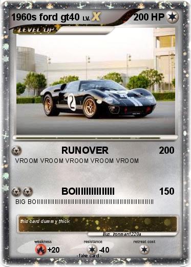 Pokemon 1960s ford gt40