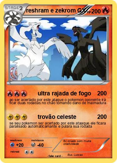Pokemon reshram e zekrom GX Pokemon reshram e zekrom GX