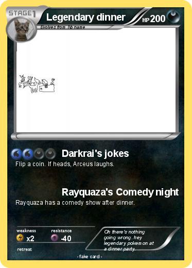 Pokemon Legendary dinner