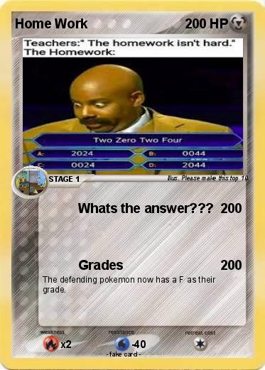 Pokemon Home Work