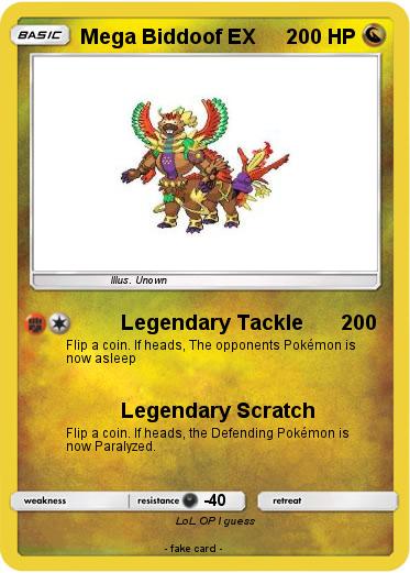 Pokemon Mega Biddoof EX