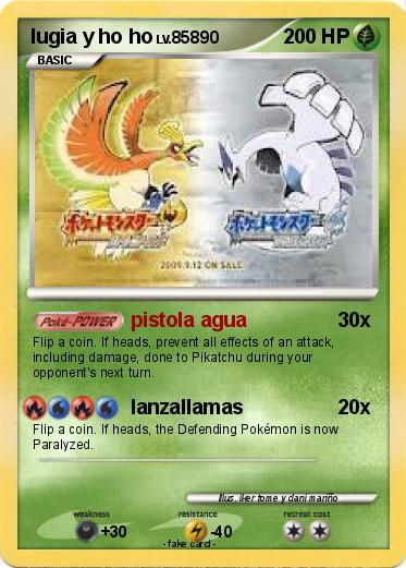 Pokemon lugia y ho ho