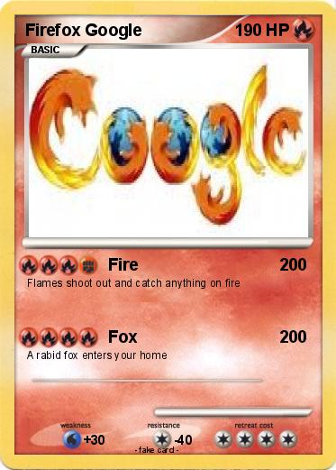 Pokemon Firefox Google