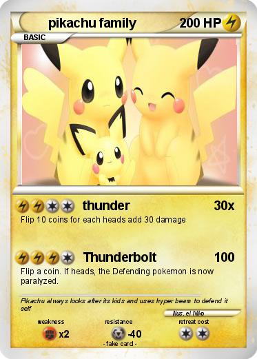 Pokemon pikachu family