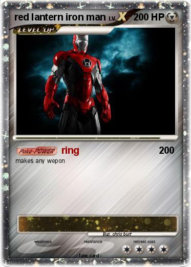 Pokemon red lantern iron man