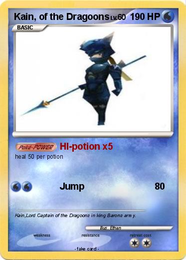 Pokemon Kain, of the Dragoons