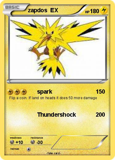 Pokemon zapdos  EX