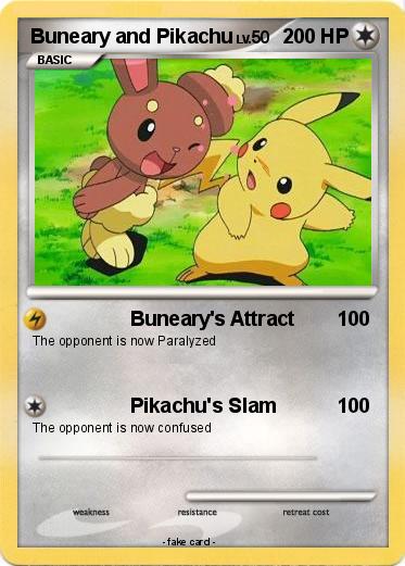 Pokemon Buneary and Pikachu