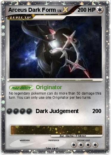 Pokemon Arceus Dark Form
