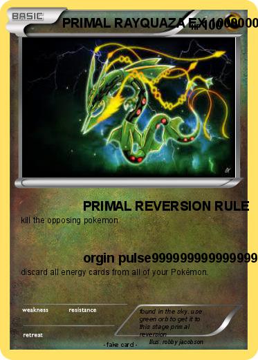 Pokemon PRIMAL RAYQUAZA EX 1000000000000000