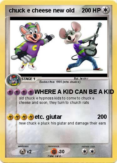 Pokemon chuck e cheese new old