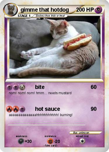 Pokemon gimme that hotdog