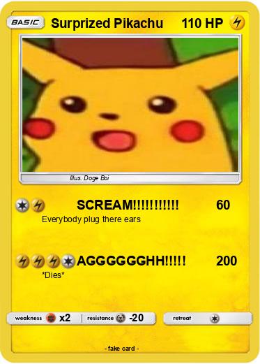 Pokemon Surprized Pikachu