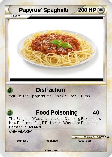 Pokemon Papyrus' Spaghetti