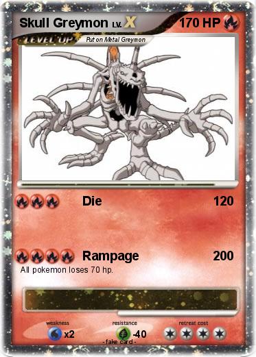 Pokemon Skull Greymon