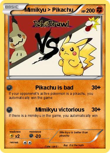 Pokemon Mimikyu > Pikachu