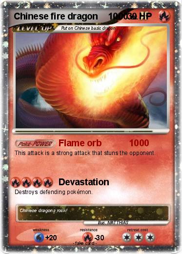 Pokemon Chinese fire dragon    1000