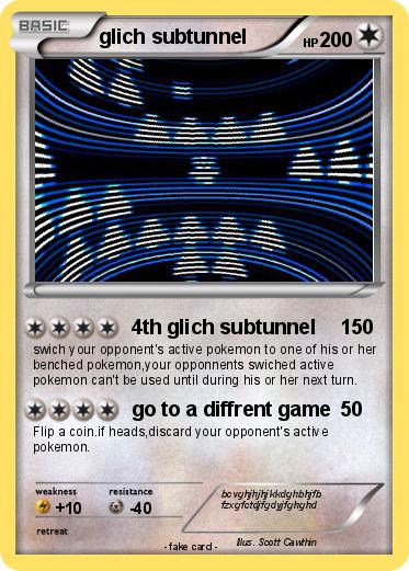 Pokemon glich subtunnel