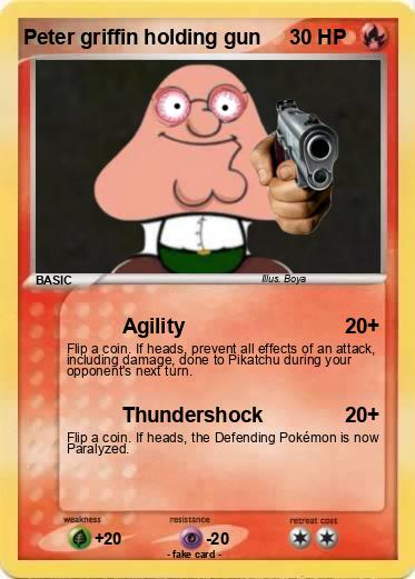 Pokemon Peter griffin holding gun