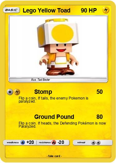 Pokemon Lego Yellow Toad