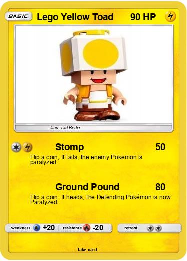 Pokemon Lego Yellow Toad Pokemon Lego Yellow Toad