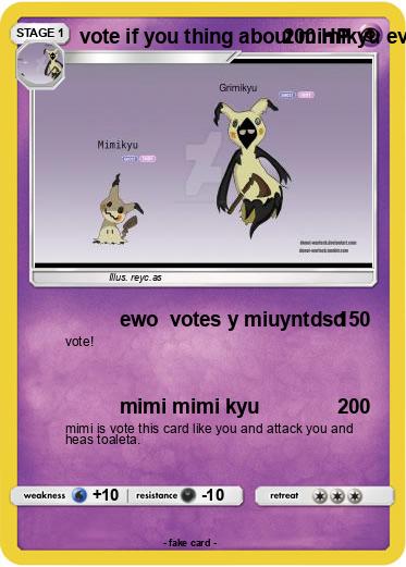 Pokemon vote if you thing about mimikyu evolution