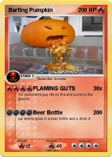 Pokemon Barfing Pumpkin