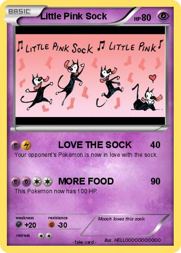 Pokemon Little Pink Sock