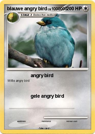 Pokemon blauwe angry bird