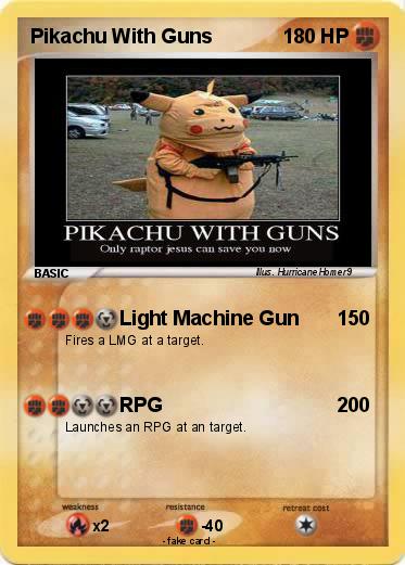 Pokemon Pikachu With Guns