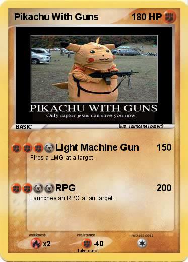 Pokemon Pikachu With Guns