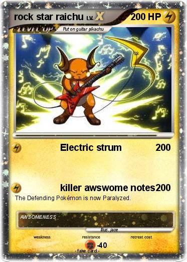 Pokemon rock star raichu