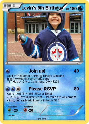 Pokemon Levin's 8th Birthday