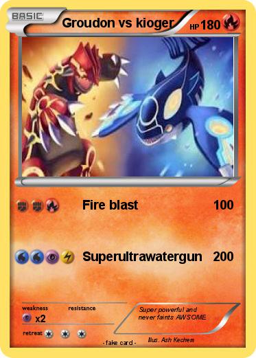 Pokemon Groudon vs kioger