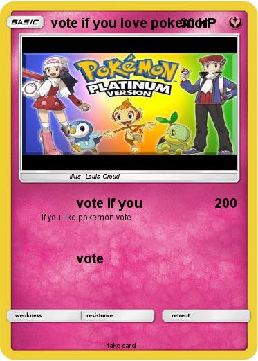 Pokemon vote if you love pokemon