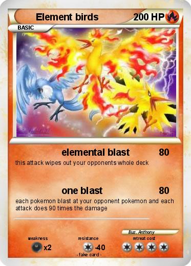 Pokemon Element birds Pokemon Element birds