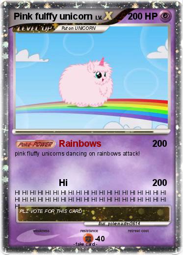 Pokemon Pink fulffy unicorn