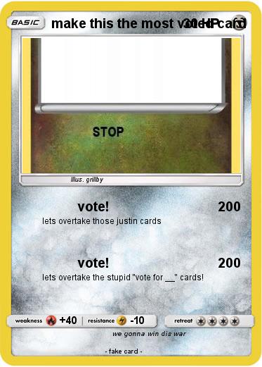 Pokemon make this the most voted card
