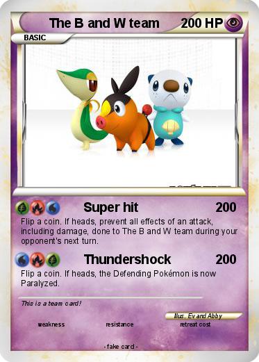 Pokemon The B and W team