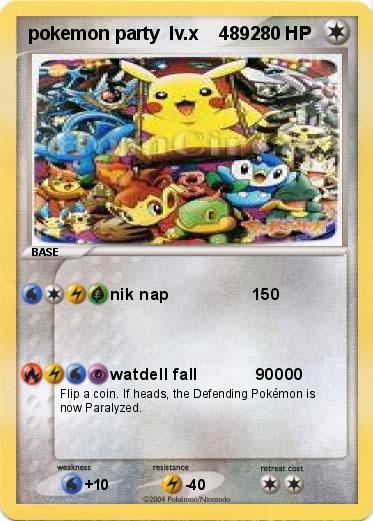 Pokemon pokemon party  lv.x    4892