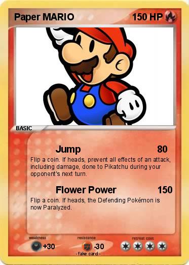 Pokemon Paper MARIO