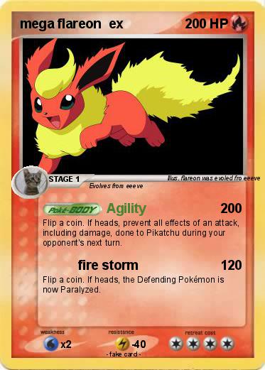 Pokemon mega flareon  ex