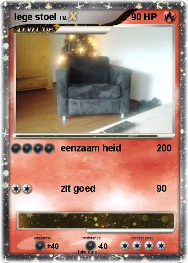 Pokemon lege stoel