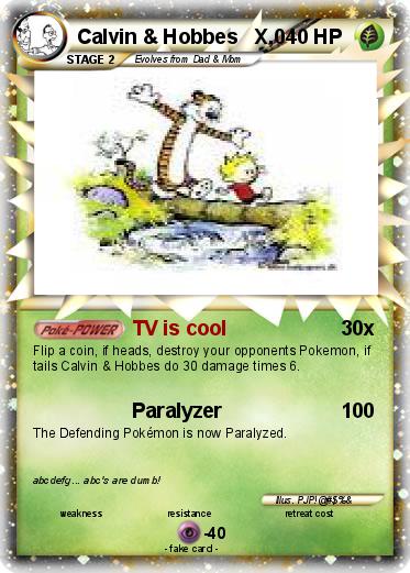 Pokemon Calvin & Hobbes   X,0